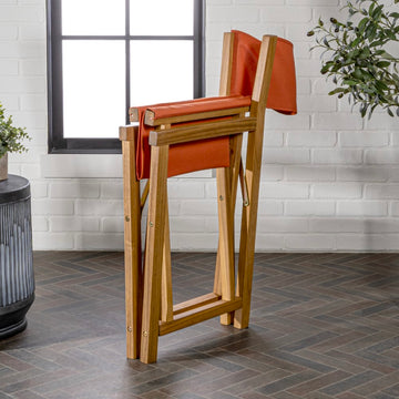 Cukor Classic Vintage Outdoor Acacia Wood Folding Director Chair with Canvas Seat - JONATHAN Y